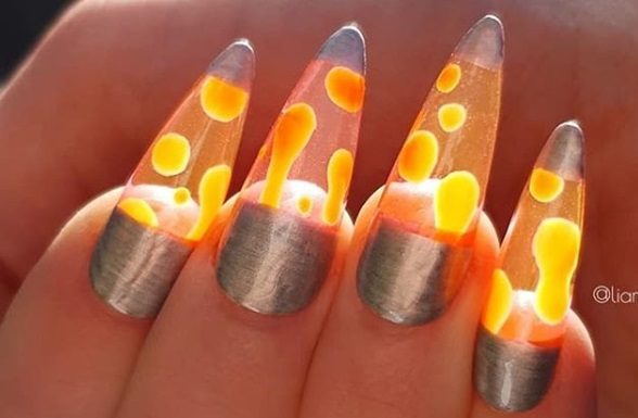 “Lava Lamp Nails” Are The Retro New Trend Cropping Up On Instagram