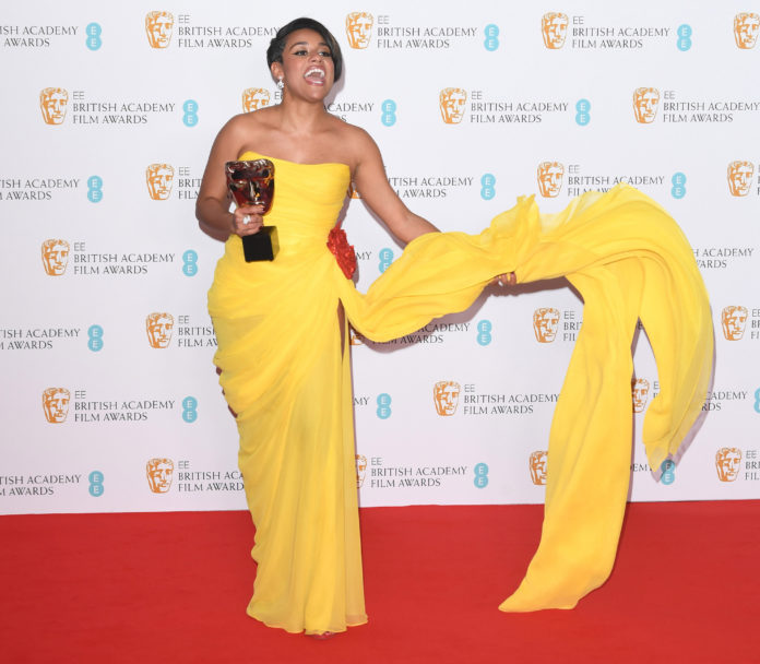 Ariana DeBose at the British Academy Film Awards last night.