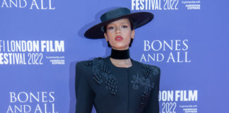 Taylor Russell attending the "Bones And All Premiere" at the 66th BFI London Film Festival in October 2022