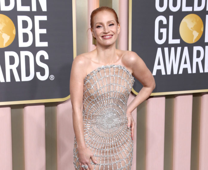 Jessica Chastain at the 80th Annual Golden Globe Awards